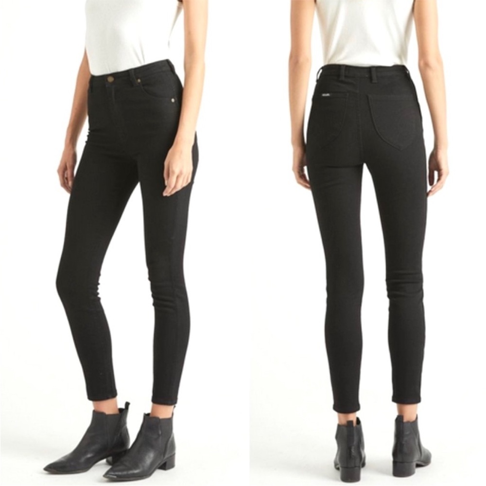 Rollas EastCoast Ankle High Rise Skinny Jeans in Black size 27